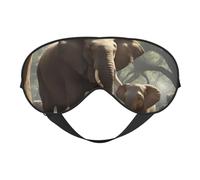 Elephant Print Sleep Mask,Soft Eye Mask with Adjustable Strap for Sleeping, Travel and Relaxation