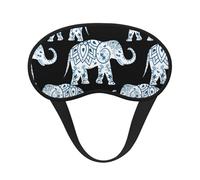 Elephant Print Soft Comfortable Eye Mask for Sleeping Light Blocking Nap Travel Camping Night Rest