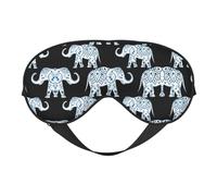Elephant Print Soft Eye Mask - Comfortable Sleep, Blocks Light, Full Eye Coverage, Ideal for Travel, Meditation
