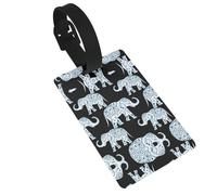 Elephant Printed Backpack ID Labels Versatile Suitcase Tags for Golf Bags and Musical Instrument