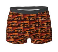 Elephant Printing Men'S Boxer Briefs Stretch Material Moisture Wicking Underwear For Men S-2xl Fit Any Body Black