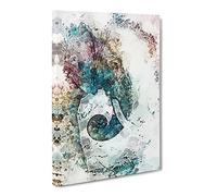 Elephant Profile In Abstract Modern Canvas Wall Art Print Ready to Hang, Framed Picture for Living Room Bedroom Home Office Décor, 24x16 Inch (60x40 cm)