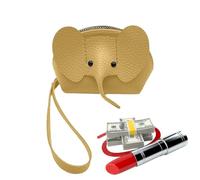 Elephant Purses for Women, Coin Purse - with Zip, Credit Card Holder, Small Animals Women Wallets Change Leather P, Yellow, Consulte la descripción, See description