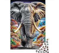 Elephant Puzzle 1000 Pieces, Whimsical Challenge Toy Jigsaw Puzzles for Adults And Kids Age 14 Years Up 38x26cm/1000pcs