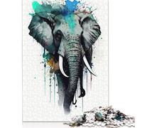 Elephant Puzzle for Adults And Teenagers 1000 Pieces Wood Puzzle Jigsaws Educational Puzzle 1000pcs (75x50cm)