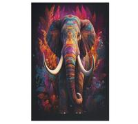 Elephant Puzzles 1000 Pieces Wooden Jigsaw Puzzle for Adults Brain Exercise Challenge Game Gift for Kids Children Jigsaws 78×53cm