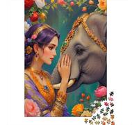 Elephant Queen Portrait Puzzles 1000 Piece for Adults Jigsaw Puzzle Game for The Whole 52x38cm/1000pcs