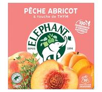 Elephant, Rainforest Alliance Flavoured Infusion - Peach Apricot & Thyme Flavour - 100% Natural Ingredients - 20 Pyramid Bags