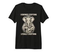 Elephant Remember Everything Graduate Premium T-Shirt
