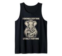 Elephant Remember Everything Graduate Tank Top