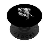 Elephant Renaissance Portrait Vintage Noble Elephant Art PopSockets Adhesive PopGrip