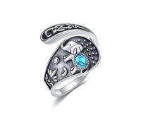 Elephant Ring Sterling Silver Lotus Ring Celtic Knot Spoon Rings Turquoise Elephant Jewellery Lotus Flower Gifts for Women