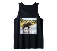 Elephant River Safari Wildlife Landscape Photography Tank Top