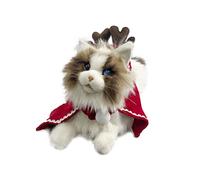 ELEPHANT ROBOTICS metaCat Ragdoll, Lifelike Companion Robot Cat with Voice Command & Rich Animation Interaction, The Best Gifts for Your Beloved (Type-C Charging); Stuffed Toy Cat with Christmas Suit