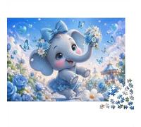 Elephant Rose Butterfly 1000pcs Mini Puzzle For Family Birthday Gift