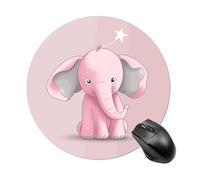 Elephant Round Mouse Pad Smooth Glide Gaming Mousepad Extra Density Portable Comfortable Mouse Mat for Desk, Home, Office 7.8x7.8 Inches