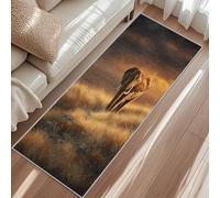 Elephant Runner Rug, Safari African Wildlife Carpet Runner, Short Pile Non-Slip Rug For Kitchen Hallway Entryway Door Entrances 50x150 cm