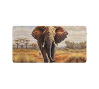 Elephant Running On The Grassland African Animal Large Mouse Pad Desk Mat Protector Desk Pad Computer Mousepad for Work Home 30x60cm
