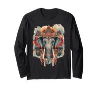 Elephant Sacred Temple Thai India Art Long Sleeve T-Shirt