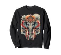 Elephant Sacred Temple Thai India Art Sweatshirt