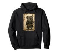 Elephant Samurai Art Japanese Vintage Pullover Hoodie