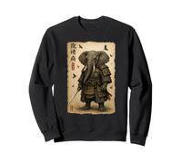 Elephant Samurai Art Japanese Vintage Sweatshirt