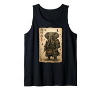 Elephant Samurai Art Japanese Vintage Tank Top
