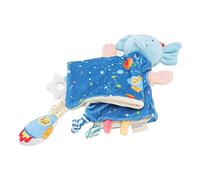 Elephant Security Blanket, Soft Lovey Unisex Puzzle Exercise Hand Eye Coordination Cute Blanket Baby Toys for Newborn Boys and Girl