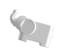 Elephant Shape Desktop Pencil Holder with Memo Note, White | ABS Elephant-Shaped Body, Integrated Pencil Storage and Memo Display, for Study Desks, Bedroom Vanity