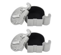 Elephant Shape Storage Container Box for Infant Tooth Curl My First Curl and My First Tooth Elephant Keepsake Box with Blue Velvet Cushion Inside 2 Pack Metal Collection Box