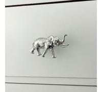 Elephant-Shaped Cabinet Knob, Solid Zinc Alloy Door Handle with Antique Gold/Silver Finish, for Wardrobes and Furniture
