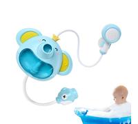 Elephant Shower Bath Toy - Elephant Water Pump Rinser, Trunk Spout Bathtub Sprayer with Gentle Flow Control, ABS Bubble Maker Bath Toy with Smooth Edges, Kids Bathroom Playtime Accessory