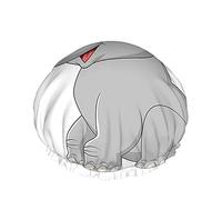 Elephant Shower Cap Nature African Jungle Cute Animal Baby Elephants Large Bath Caps for Women Men Girls Long Hair Waterproof Reusable Hats Grey