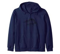 Elephant Shrew Mouse Print Zip Hoodie