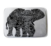 Elephant Silhouette Soft Bathmat Benjamin Tate Design Black One Size