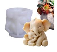 Elephant Silicone Candle Mold - Flexible Non Stick Soap Mold, 3D Mom Elephant Shape, Durable Heat Resistant DIY Craft Molds, Reusable Design for Candle Soap Wax Resin Craft Parties Holidays