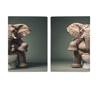 Elephant Sitting on The Toilet Passport Card Holder Travel Passport Covers Case Pu Passport Book Cover Passport Wallet Cover Case Passport Protective Cover Unisex Passport Protector, style,