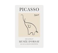 Elephant Sketch Line Drawing Esquisse L'éléphant by Pablo Picasso Exhibition Art Wall Decoration Poster Family Bar Restaurant Garage Cafe Art Sign Gif