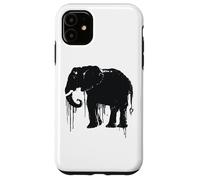 Elephant Sketch Style Save the Elephants of Africa Black White Case for iPhone 11