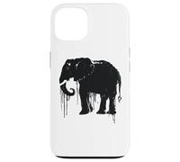 Elephant Sketch Style Save the Elephants of Africa Black White Case for iPhone 13