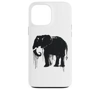Elephant Sketch Style Save the Elephants of Africa Black White Case for iPhone 13 Pro Max