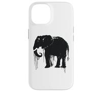 Elephant Sketch Style Save the Elephants of Africa Black White Case for iPhone 14