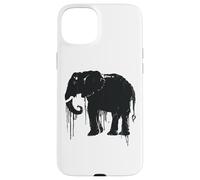 Elephant Sketch Style Save the Elephants of Africa Black White Case for iPhone 15 Plus