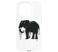 Elephant Sketch Style Save the Elephants of Africa Black White Case for iPhone 15 Pro