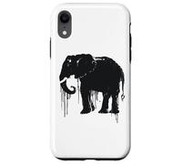Elephant Sketch Style Save the Elephants of Africa Black White Case for iPhone XR