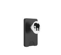 Elephant Sketch Style Save the Elephants of Africa Black White PopSockets PopWallet for MagSafe