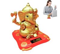 Elephant Solar Bobble - Vibrant Decorative Doll, Solar Driven Bobble Movement | Charming Elephant Character Spreading Joy Fun Atmosphere, Delightful Accessory For Dashboard Displays Living Spaces