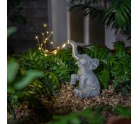 Elephant Solar Garden Light Ornament Decoration 25 Warm White LED - 26cm by Bright Garden