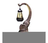 Elephant Solar Lamp - Elephant Ornaments with Solar Lanterns | Elephant Outdoor Statues Figurines with Solar Powered LED Lights | LED Lights Decor for Patio,Balcony,Yard, Mum Birthday, Garden
