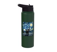 Elephant Star Gazer Artistic Van Gogh Starry Night Elephant Stainless Steel Insulated Water Bottle